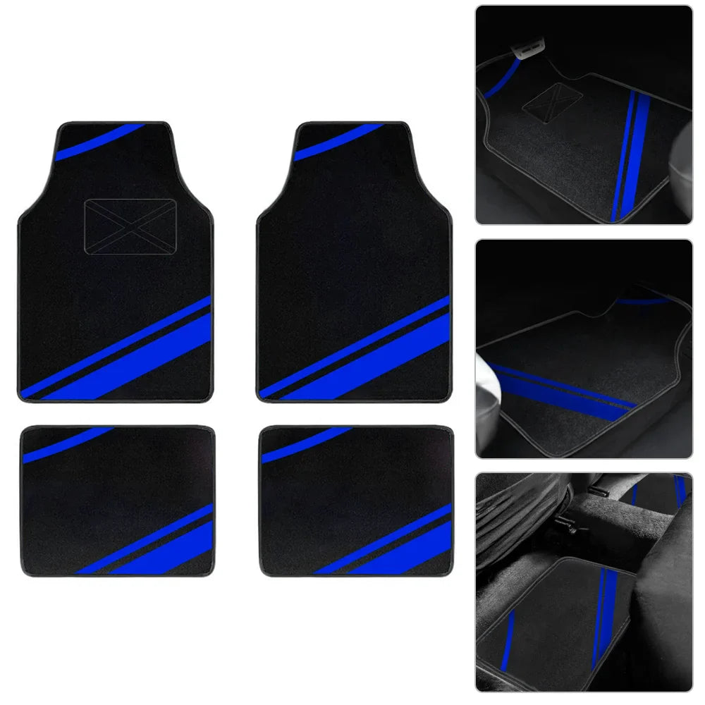 4-Piece Universal Car Floor Mats Set – Suede-Style Synthetic Carpet Liners for Cars, SUVs & Vans, Anti-Slip, Easy-Clean FanzyMarket