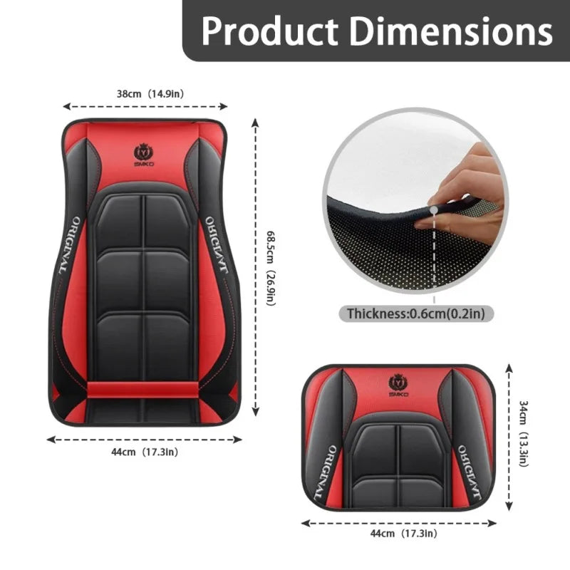 4pcs Y Car Floor Mats - Rug Pads with Non-Slip Backing, Washable, Universal Fit Car Protection Pad Auto Interior Accessories SMinvite, LLC