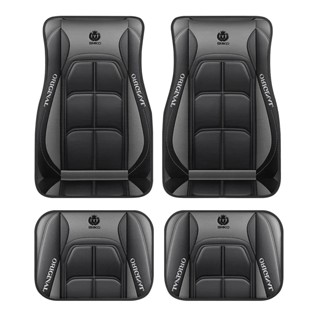 4pcs Y Car Floor Mats - Rug Pads with Non-Slip Backing, Washable, Universal Fit Car Protection Pad Auto Interior Accessories SMinvite, LLC