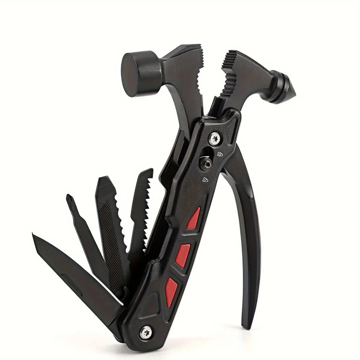 TrailMaster: Compact Multitool & Tactical Hammer THRIXINE