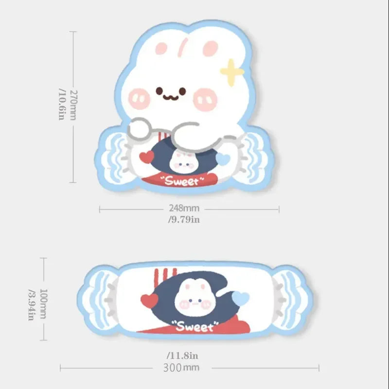 Sweet Bunny Mouse Pad and Wrist Support Kore Kawaii