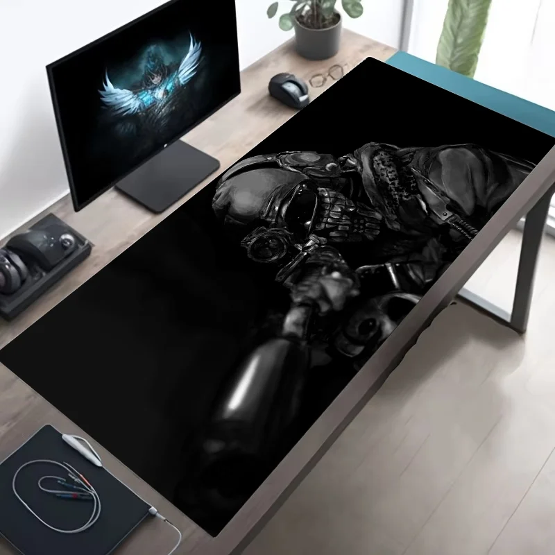 Large Tactical Soldier Mouse Pad – Non-Slip XXL Desk Mat with Stitched Edges, Gaming Accessories for FPS and Home Use WTN Essentials
