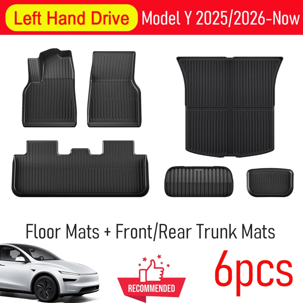 for Tesla Model Y Juniper 2025 2026 Car Floor Mats Cargo Liner Trunk Mats Backrest Kick Pads Protection Car Interior Accessories The Shopper Stop