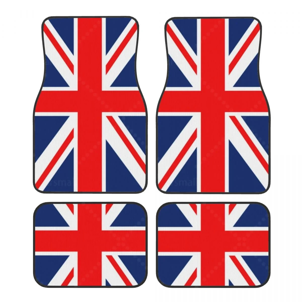 Custom Fit Car Floor Mats Front & Rear Set – Union Jack Flag Design – Non-Slip, Easy Clean FanzyMarket