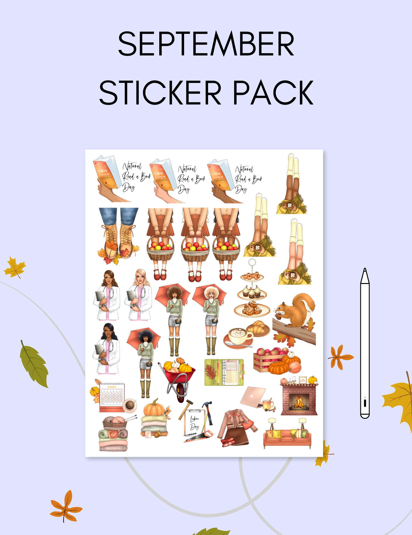 September Sticker Pack Jessica Autumn