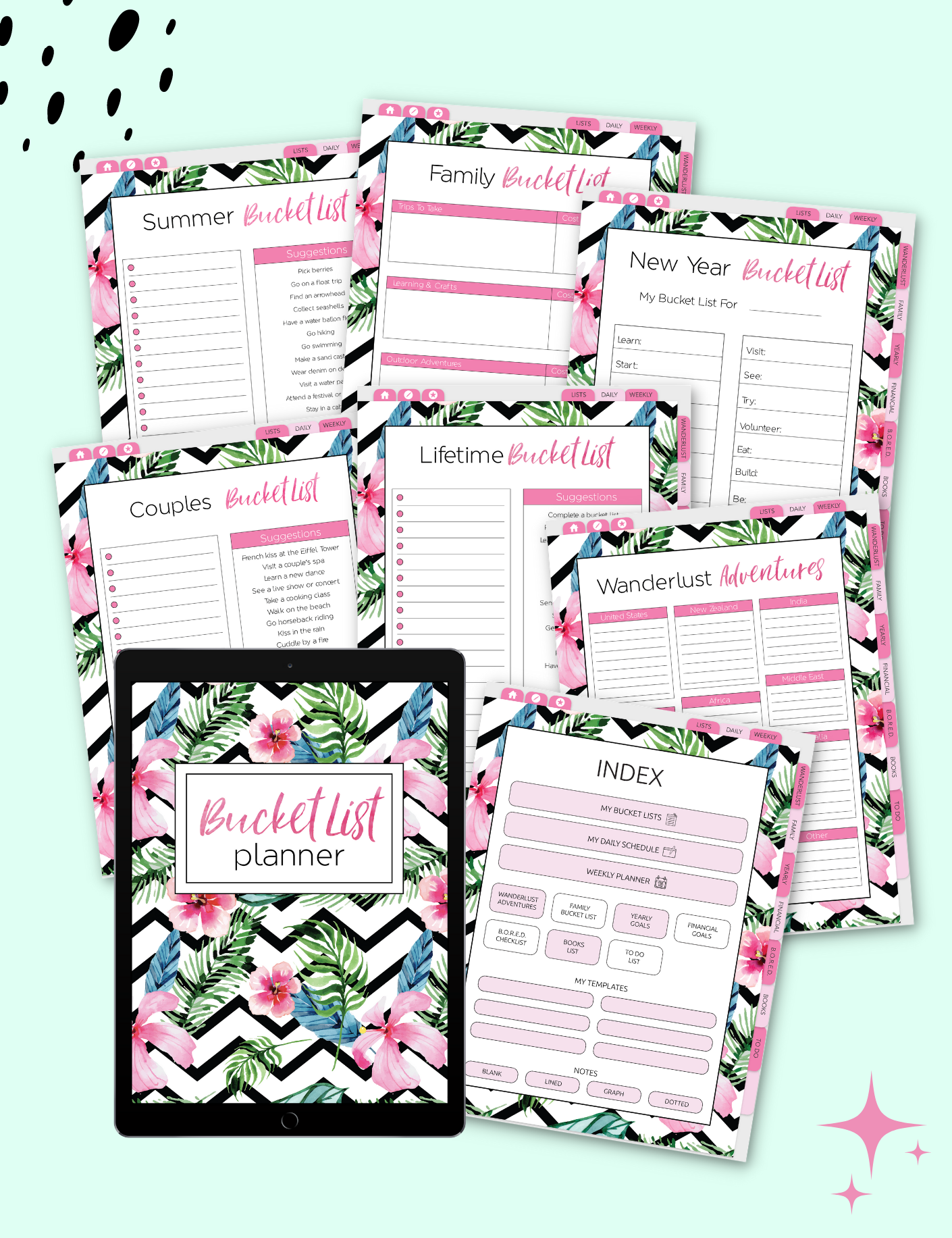 The Bucket List Digital Planner Jessica Autumn