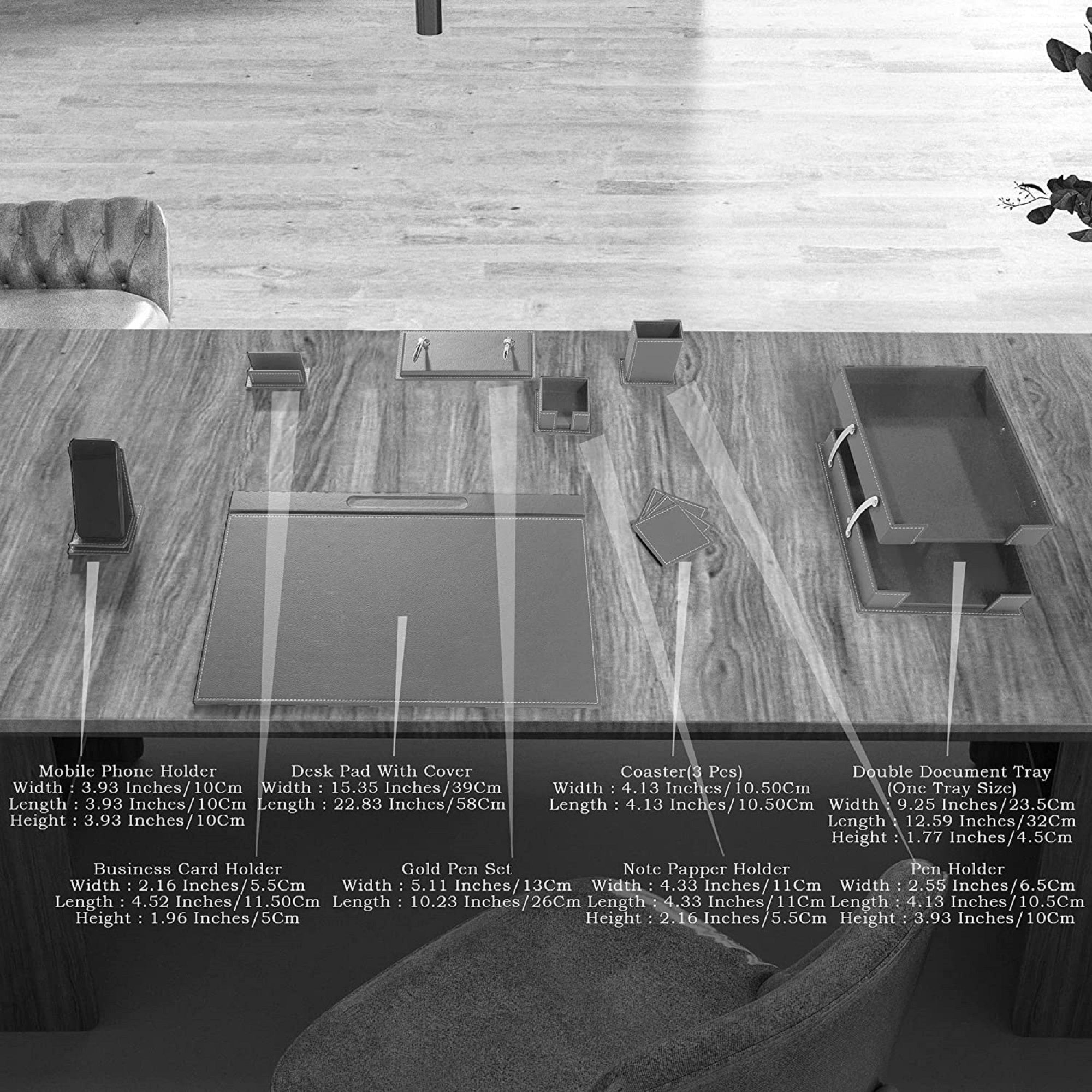 MOOG Classic Desk Organizer - Tan - 12 PCS Moogdesk