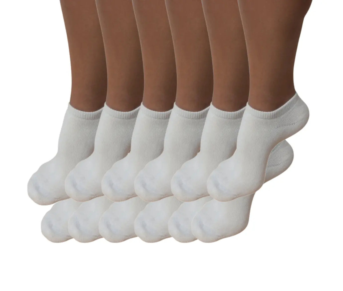 No Look Anklet Bamboo Viscose Socks Unisex Natural Color - 12-pack Spun Bamboo