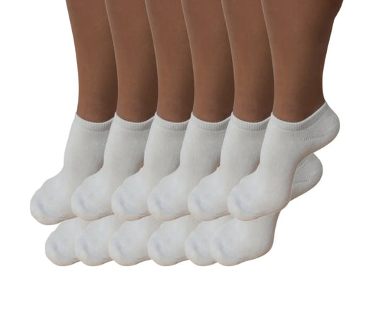 No Look Anklet Bamboo Viscose Socks Unisex Natural Color - 12-pack Spun Bamboo