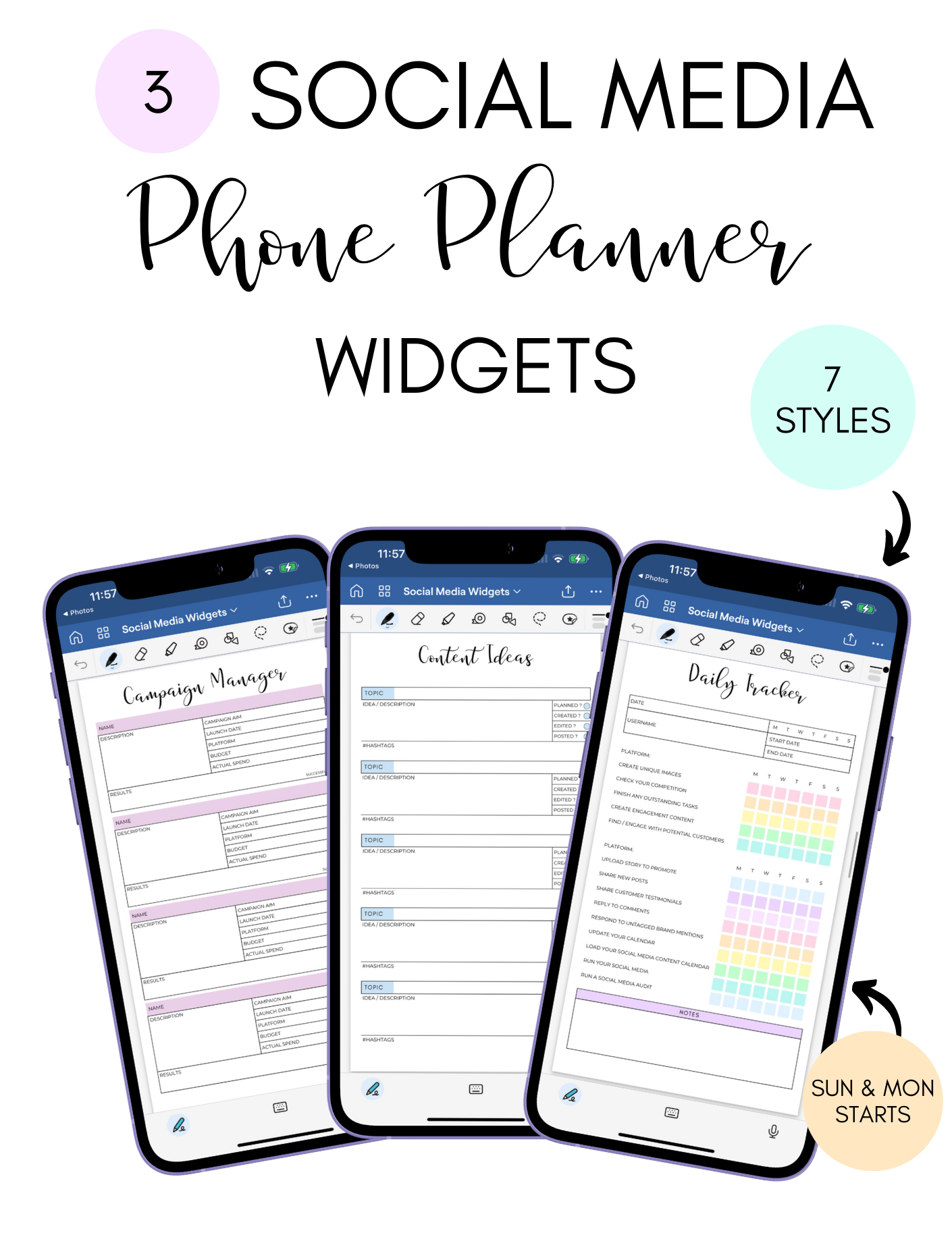 10 Phone Planner Widget Packs Jessica Autumn
