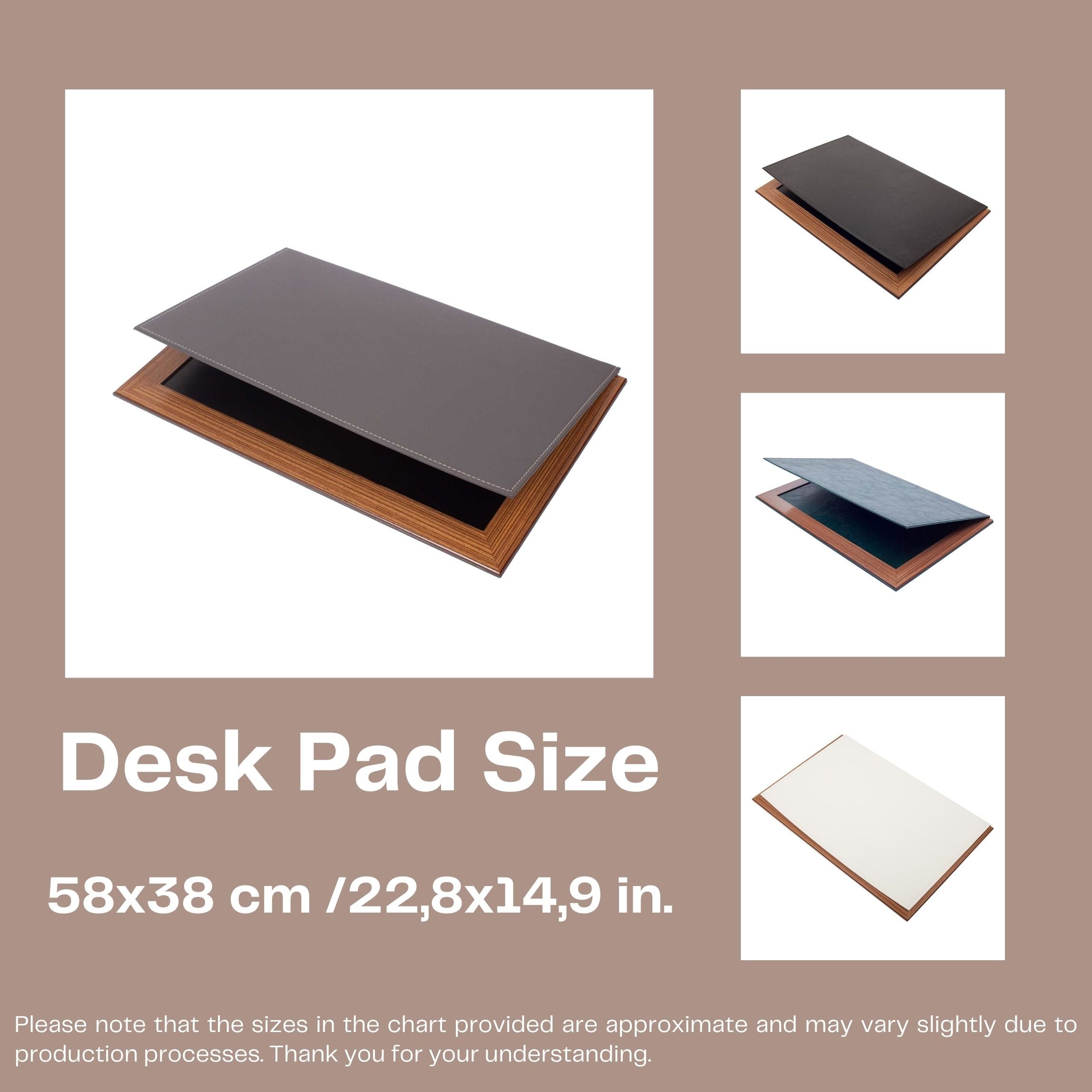 MOOG Leather Desk Pad With Wood Combination Moogdesk