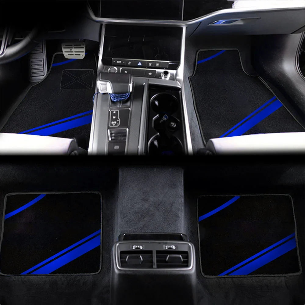 4-Piece Universal Car Floor Mats Set – Suede-Style Synthetic Carpet Liners for Cars, SUVs & Vans, Anti-Slip, Easy-Clean FanzyMarket