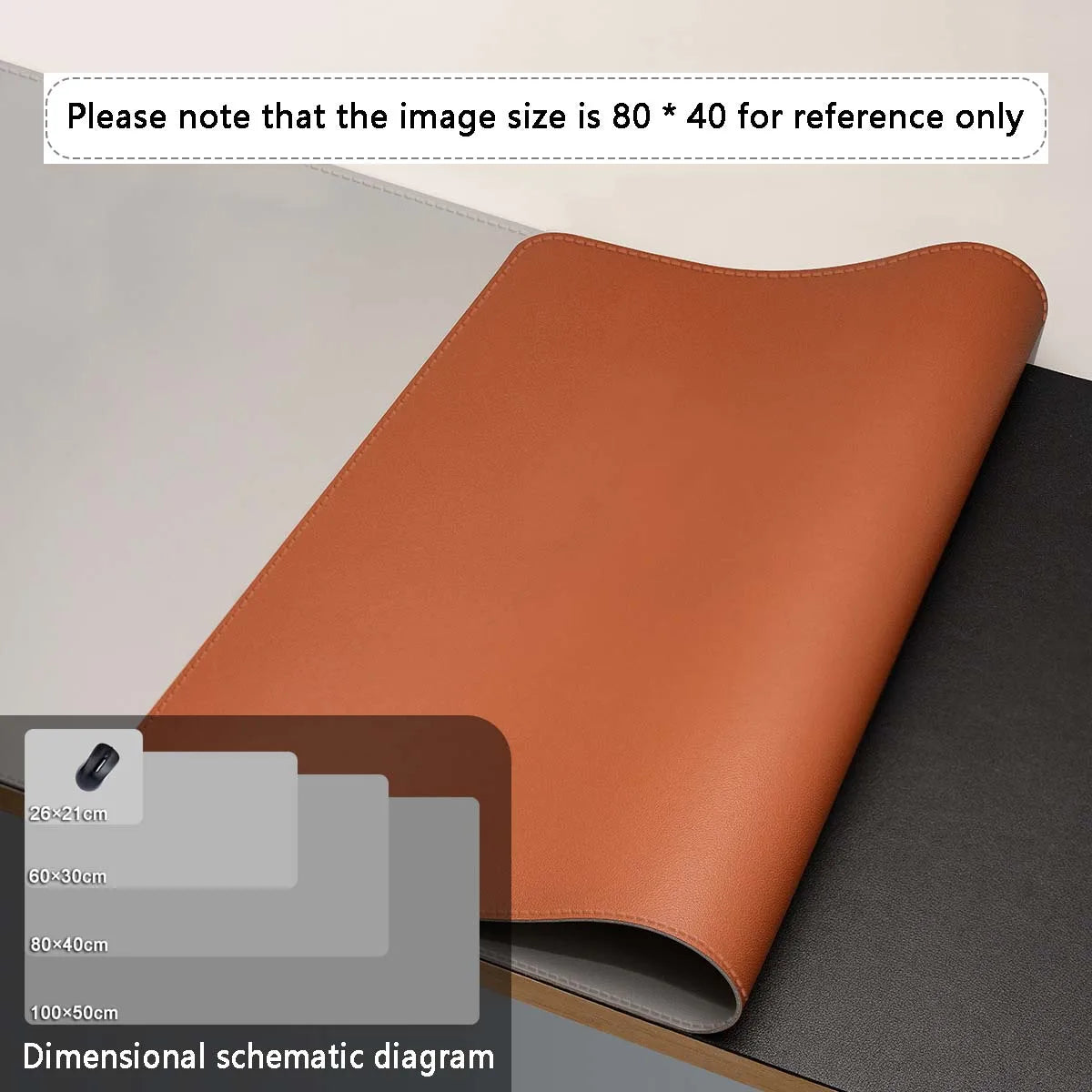 Large Mouse Pad – PU Leather Waterproof Desk Protector Mat for Office, Gaming, Keyboard & PC Accessories