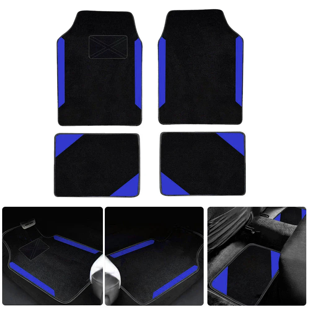 4-Piece Universal Car Floor Mats Set – Suede-Style Synthetic Carpet Liners for Cars, SUVs & Vans, Anti-Slip, Easy-Clean FanzyMarket