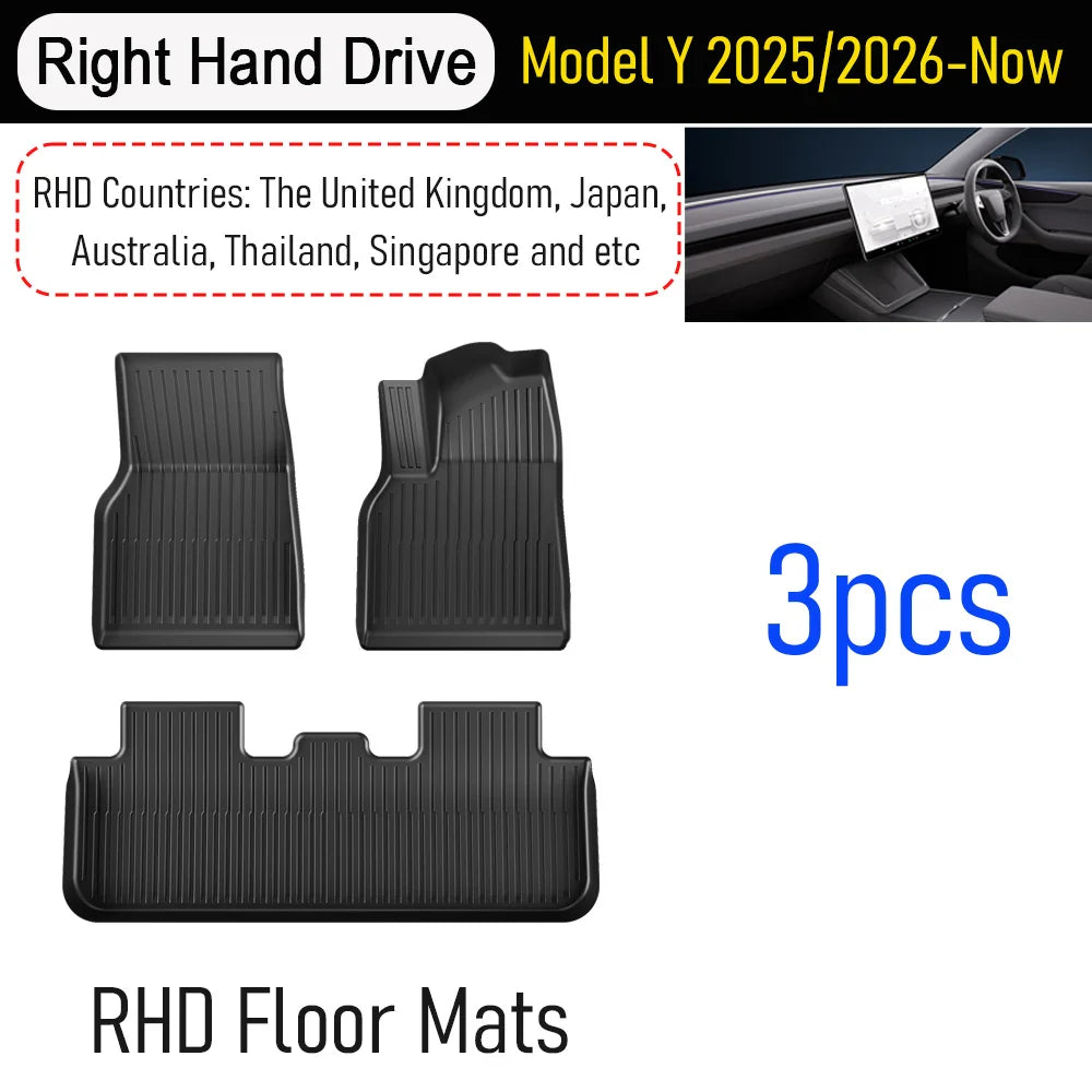 for Tesla Model Y Juniper 2025 2026 Car Floor Mats Cargo Liner Trunk Mats Backrest Kick Pads Protection Car Interior Accessories The Shopper Stop