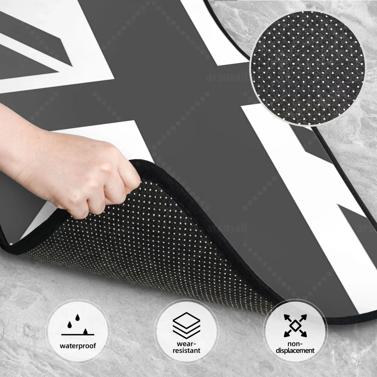 Custom Fit Car Floor Mats Front & Rear Set – Union Jack Flag Design – Non-Slip, Easy Clean FanzyMarket