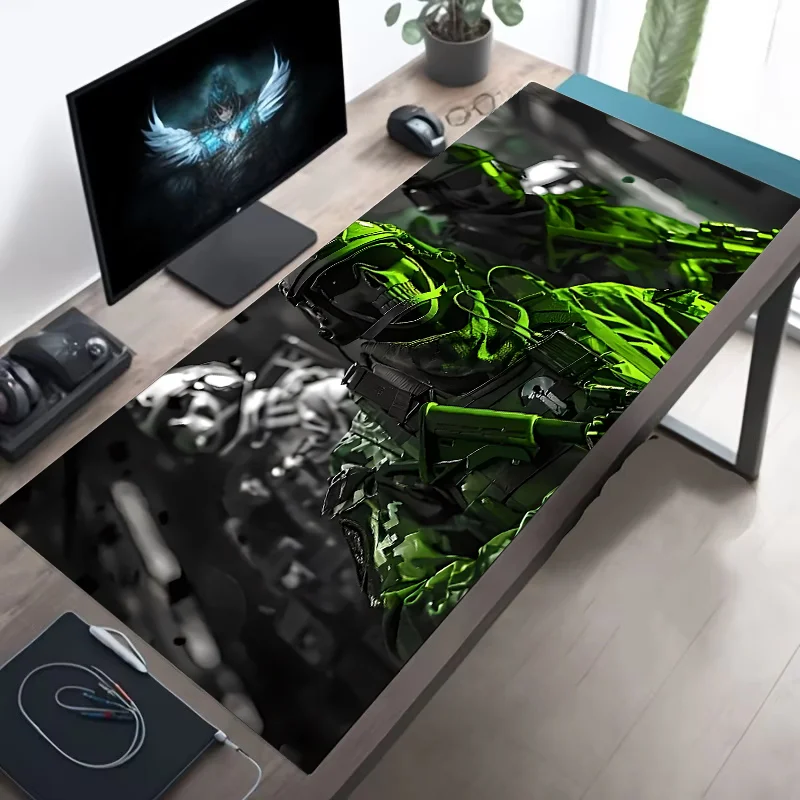 Large Tactical Soldier Mouse Pad – Non-Slip XXL Desk Mat with Stitched Edges, Gaming Accessories for FPS and Home Use WTN Essentials