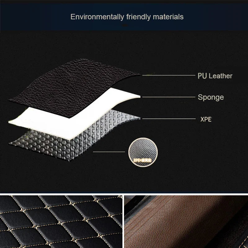 5Pcs Car Floor Mats PU Leather Waterproof Auto Foot Pad Protector pads Fashion Universal Car Carpet Cushion For All Seasons SMinvite, LLC