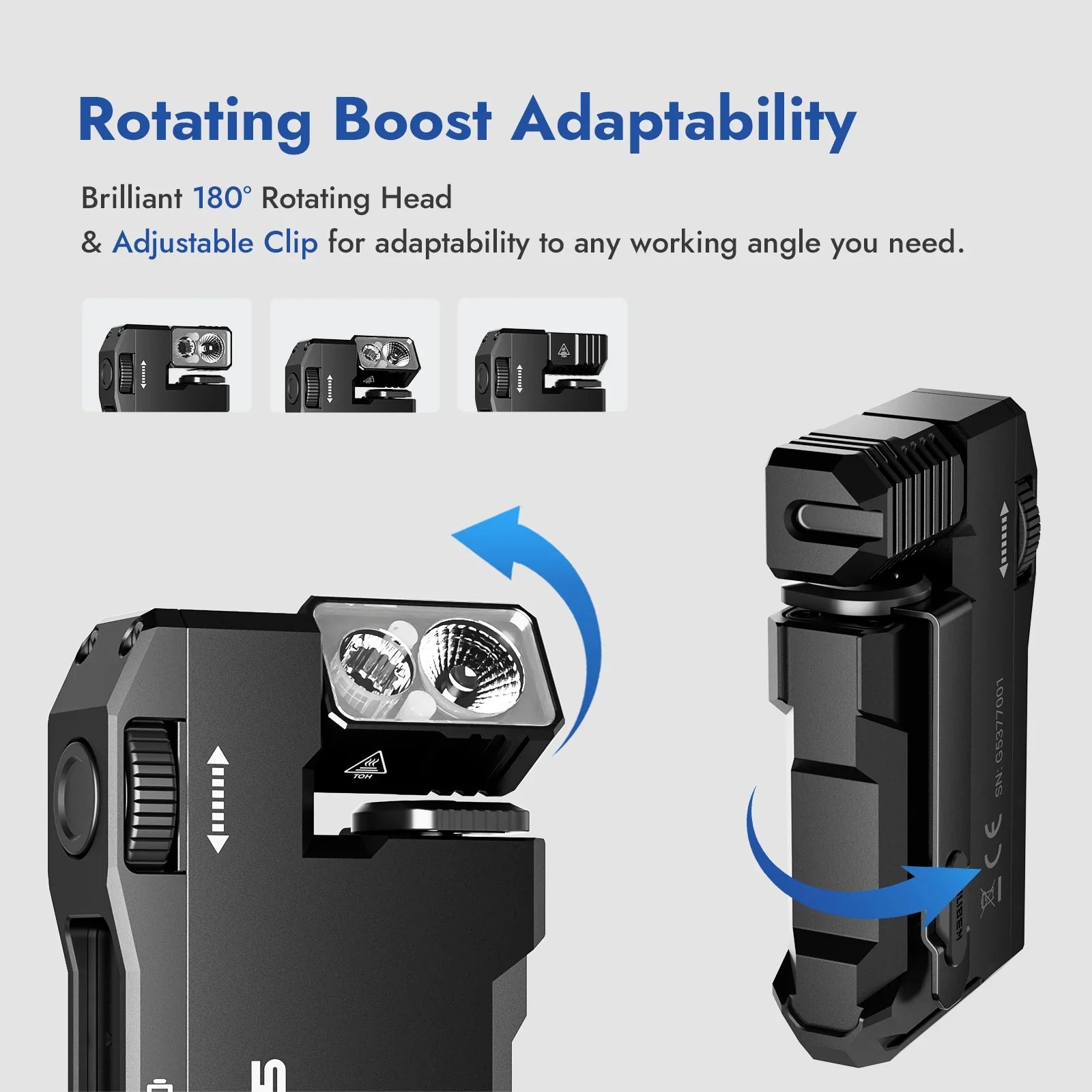 Rechargeable 400 Lumen EDC Mini LED Flashlight with RGB Light - Dual-Beam Portable Pocket Torch FanzyMarket