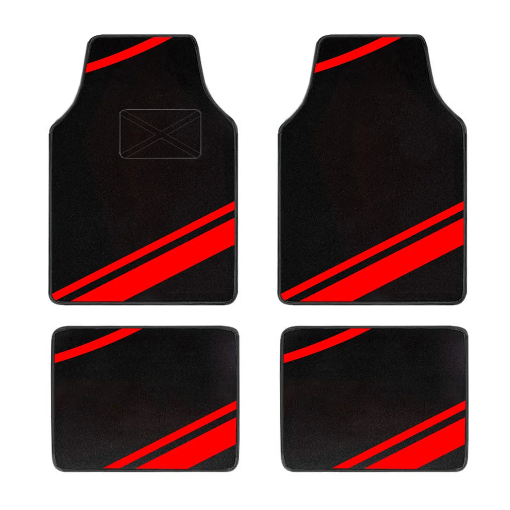 4-Piece Universal Car Floor Mats Set – Suede-Style Synthetic Carpet Liners for Cars, SUVs & Vans, Anti-Slip, Easy-Clean FanzyMarket