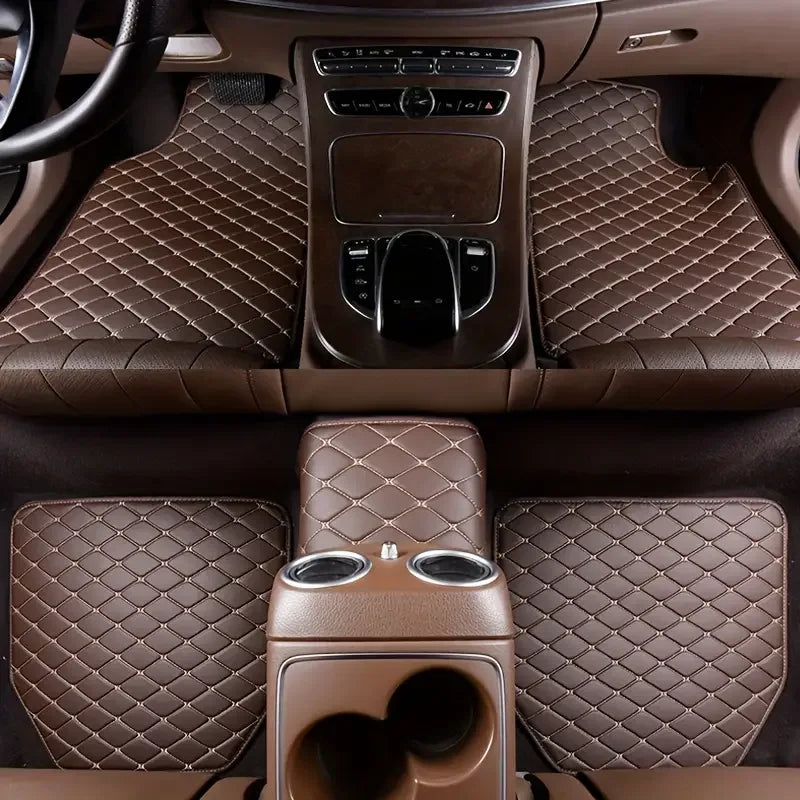 5Pcs Car Floor Mats PU Leather Waterproof Auto Foot Pad Protector pads Fashion Universal Car Carpet Cushion For All Seasons SMinvite, LLC