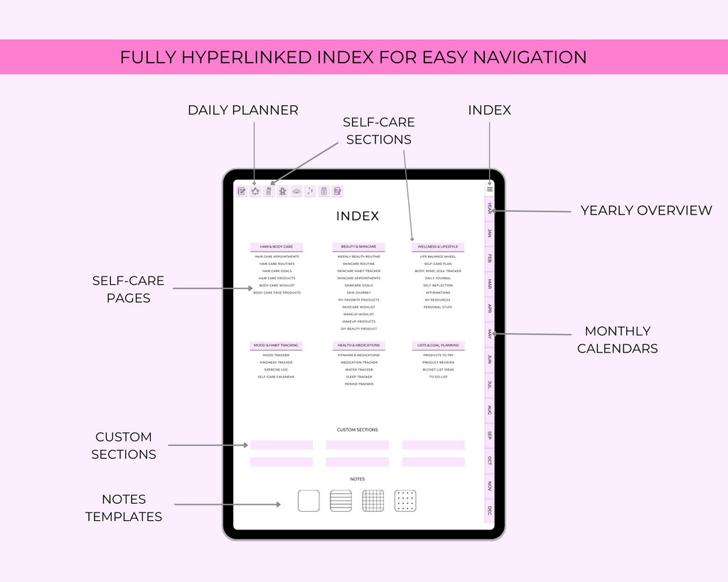 Self-Care Digital Planner Jessica Autumn