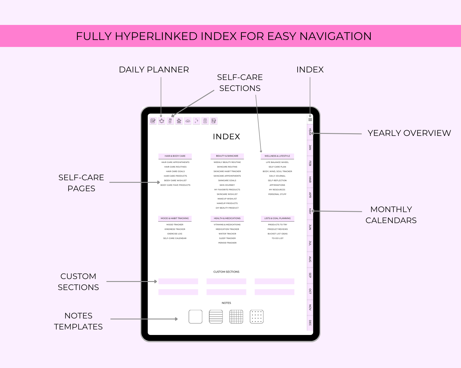 Self-Care Digital Planner Jessica Autumn