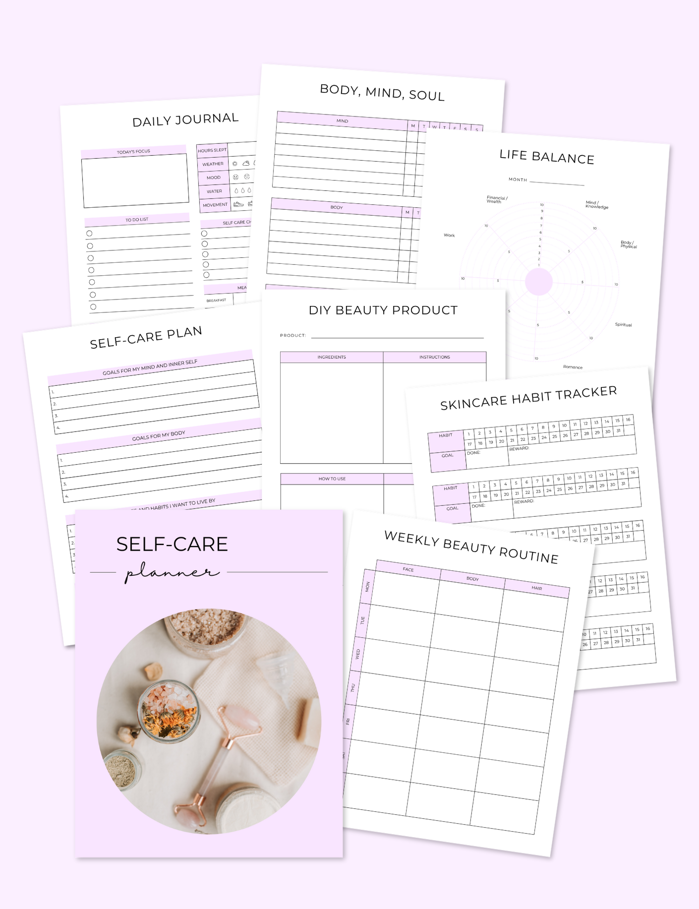 Self Care Planner Jessica Autumn
