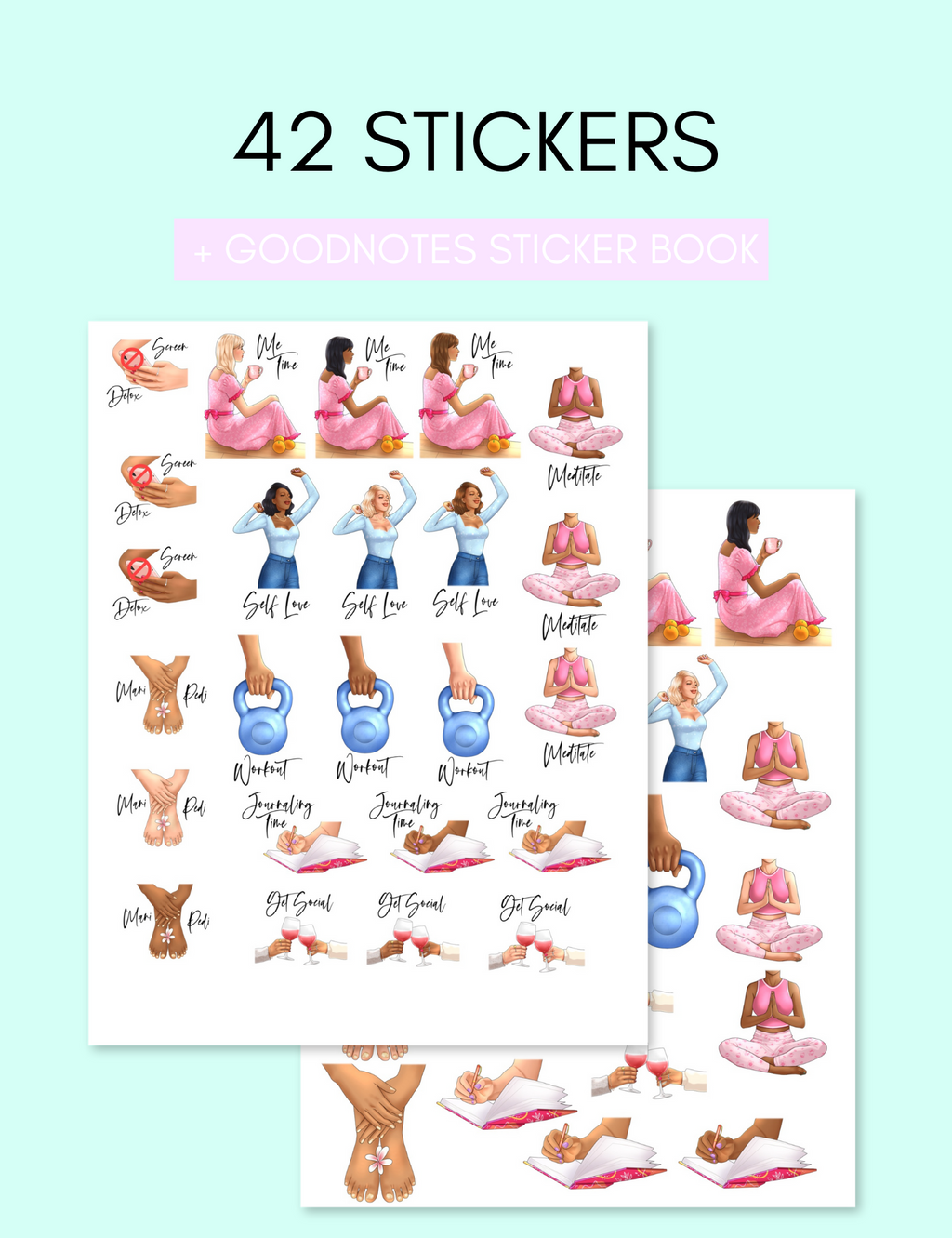 Self Care Stickers Jessica Autumn
