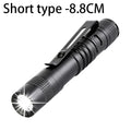 Portable Mini LED Pen Flashlight Pocket Waterproof Handheld Torch Light for Outdoor Camping Hiking Car Repair Emergency Home Use Econic Blanks