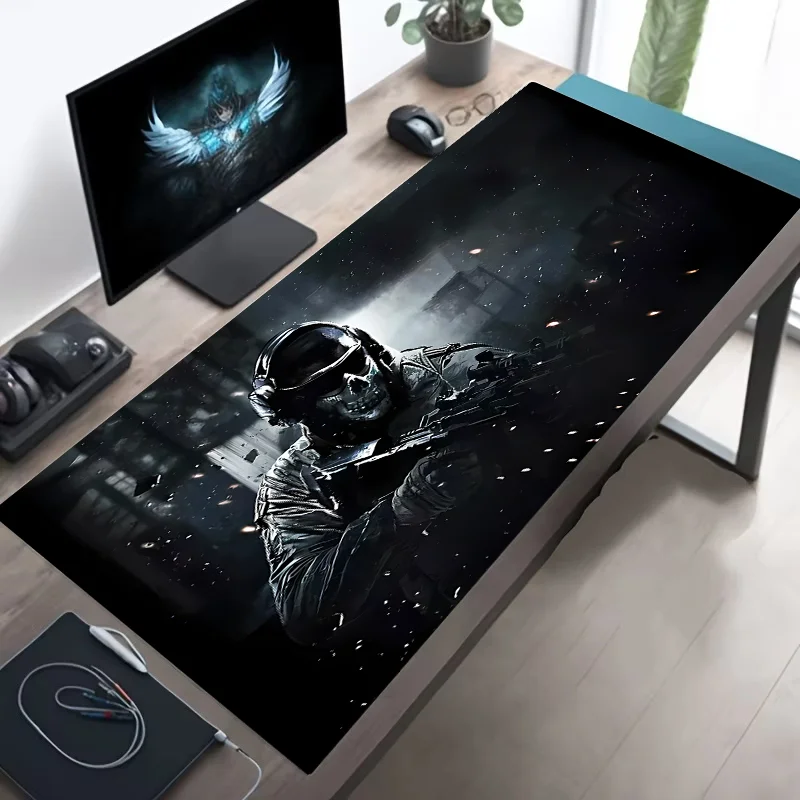 Large Tactical Soldier Mouse Pad – Non-Slip XXL Desk Mat with Stitched Edges, Gaming Accessories for FPS and Home Use WTN Essentials
