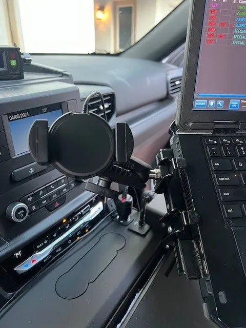 Wireless Charging Phone Mount for Havis Laptop Mount System Techmounts Mounting Systems