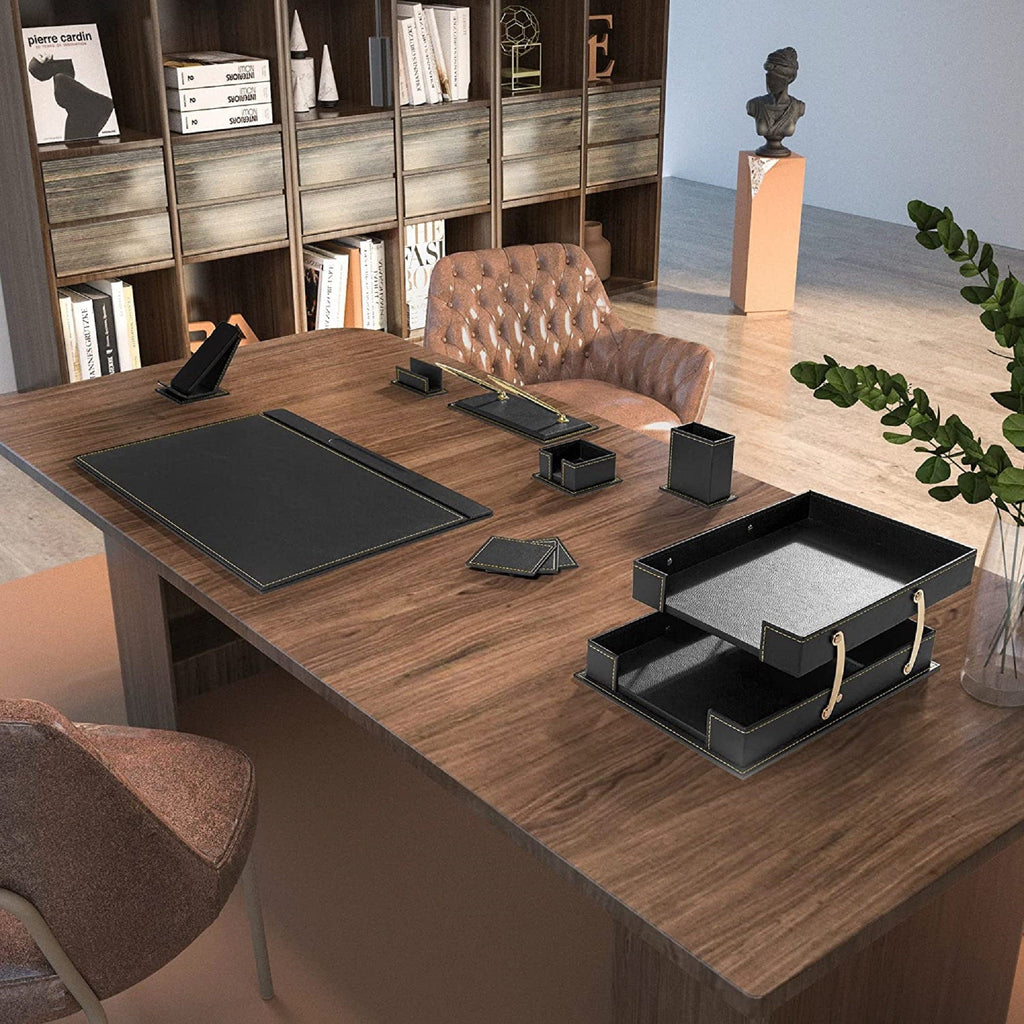 MOOG Classic Leather Desk Set - 12 PCS Moogdesk