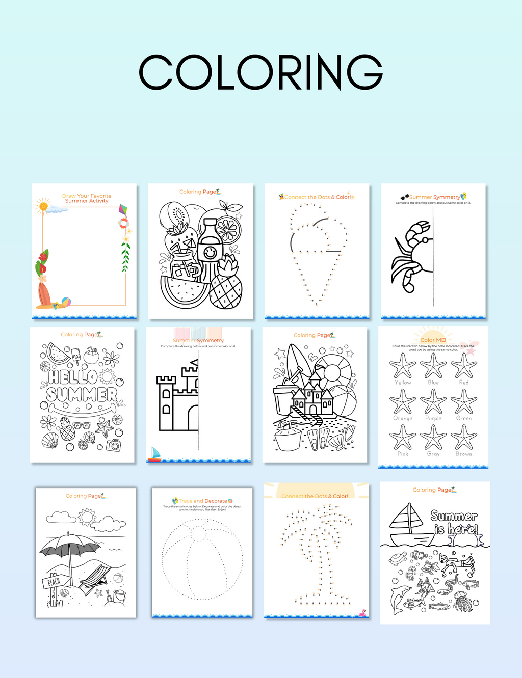 Summer Activity Pack for Kids! Jessica Autumn