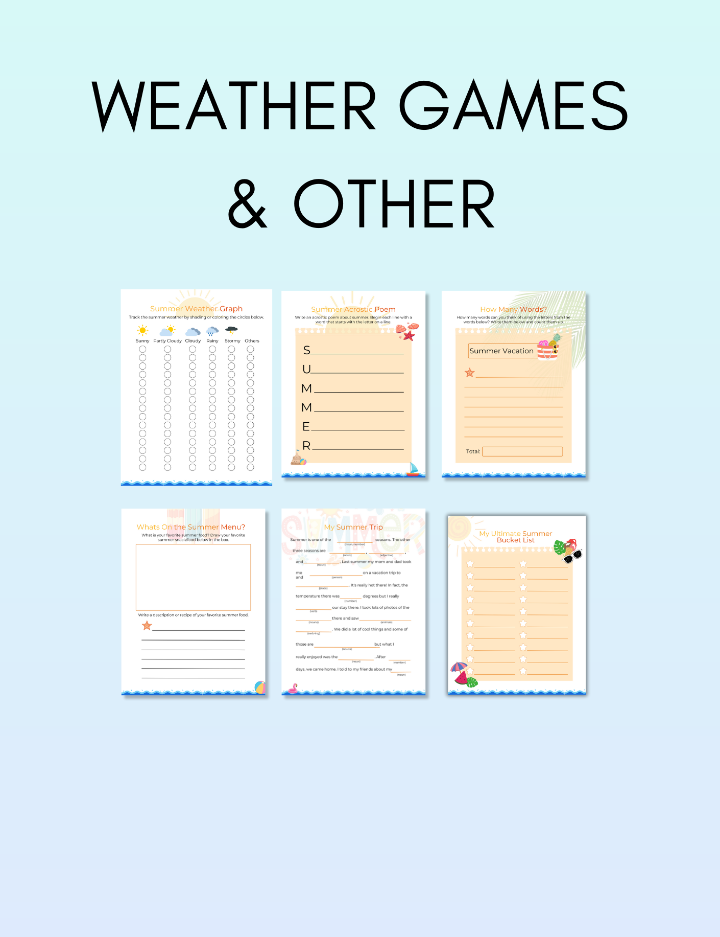 Summer Activity Pack for Kids! Jessica Autumn