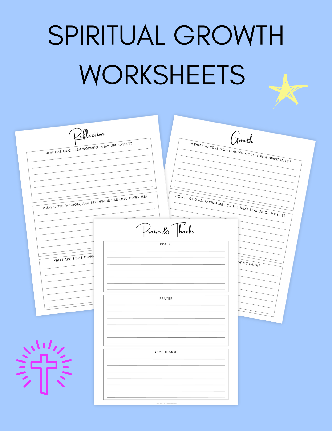 Spiritual Growth Worksheets Jessica Autumn