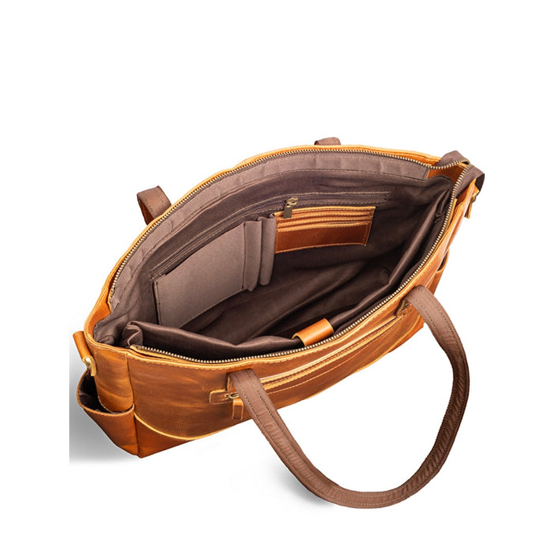 Luxury Kodiak Tote - Tan Classy Leather Bags