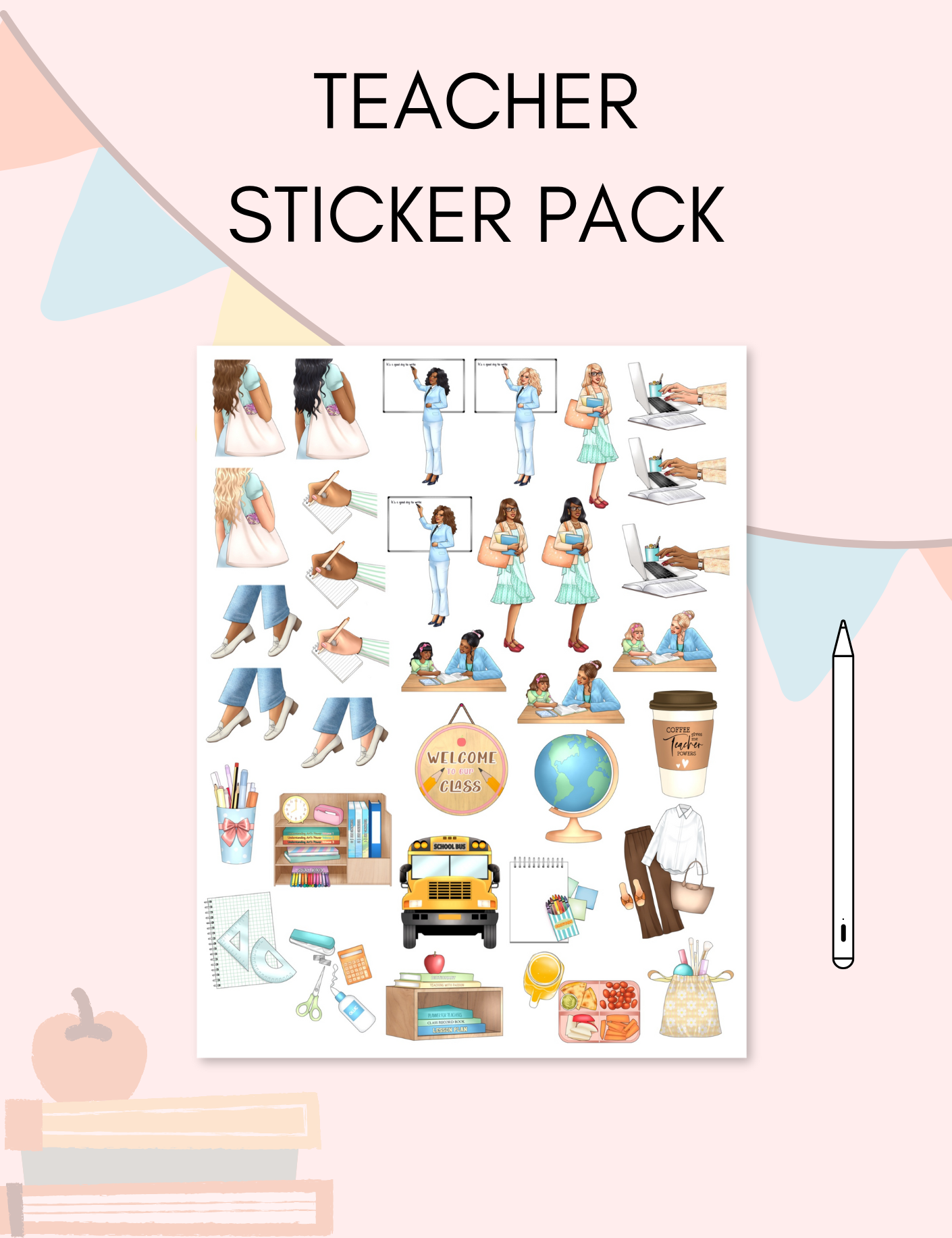 Teacher Sticker Pack Jessica Autumn