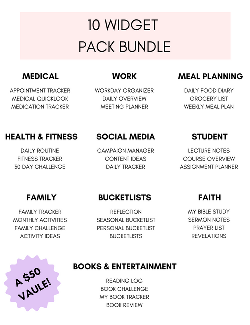 10 Phone Planner Widget Packs Jessica Autumn
