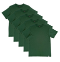Men's Bamboo Viscose/Organic Cotton Short Sleeve T-Shirt Pine Green Color - 5-Pack Spun Bamboo