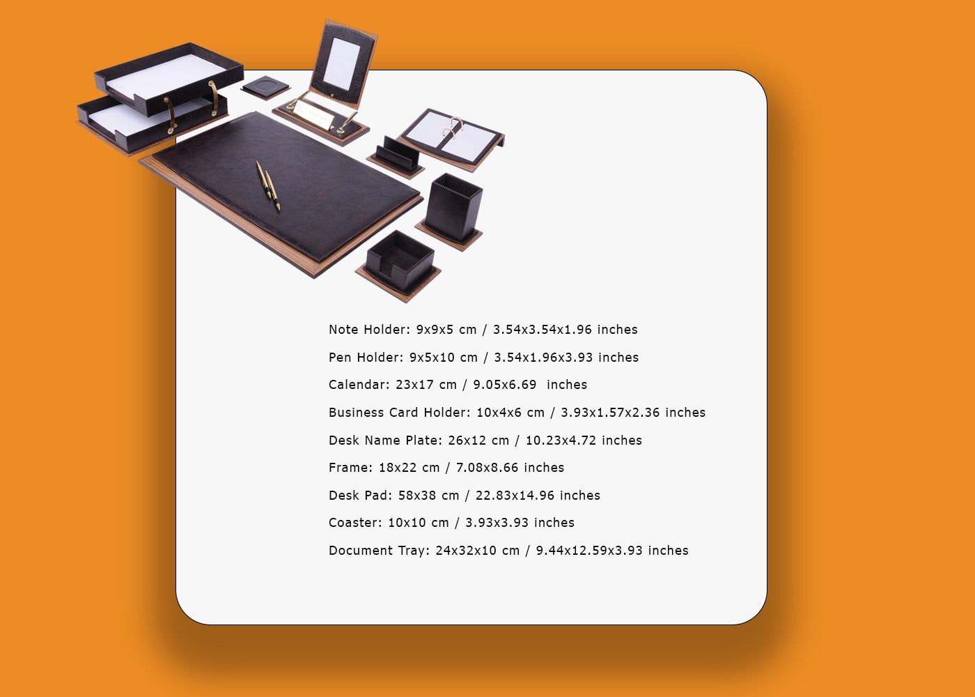 MOOG Luxury Desk Set-12 Accessories -Green- 12 PCS Moogdesk