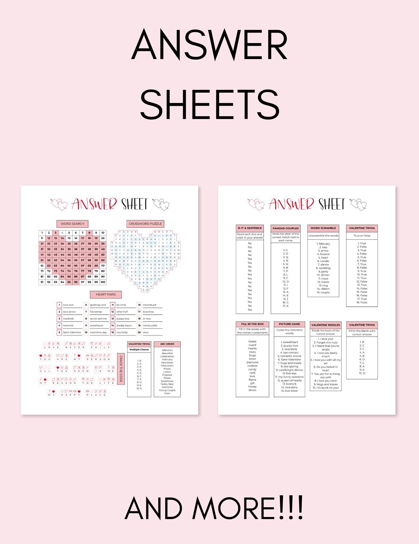 Valentine's Day Activity Pack Jessica Autumn