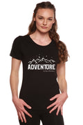 Adventure Printed Women's Bamboo/Cotton Short Sleeve Scoop Neck T-Shirt Spun Bamboo