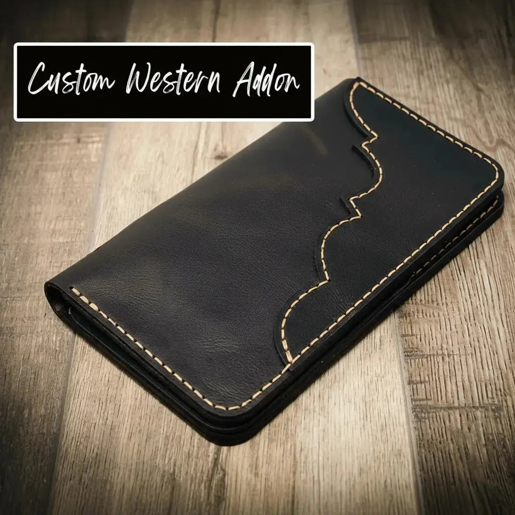 Badge Long Wallet Bull Sheath Leather