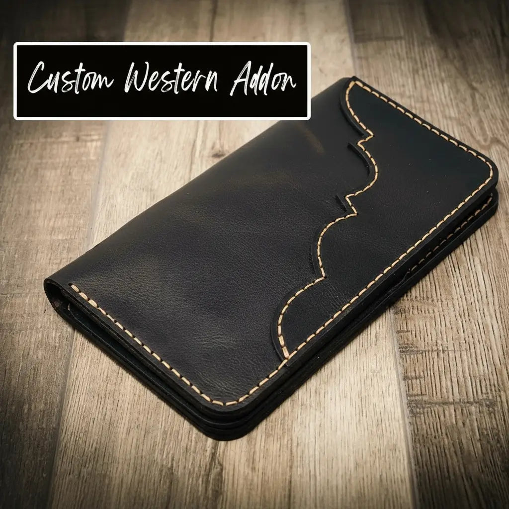 Badge Long Wallet Bull Sheath Leather