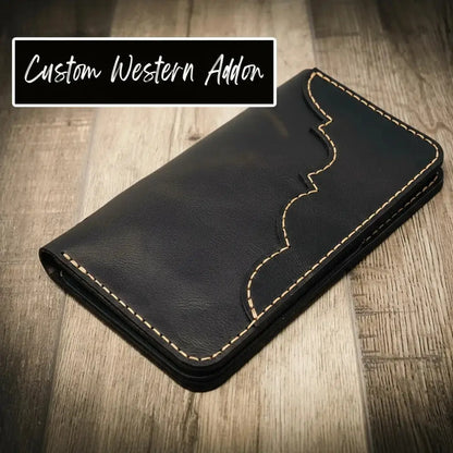 Badge Long Wallet Bull Sheath Leather