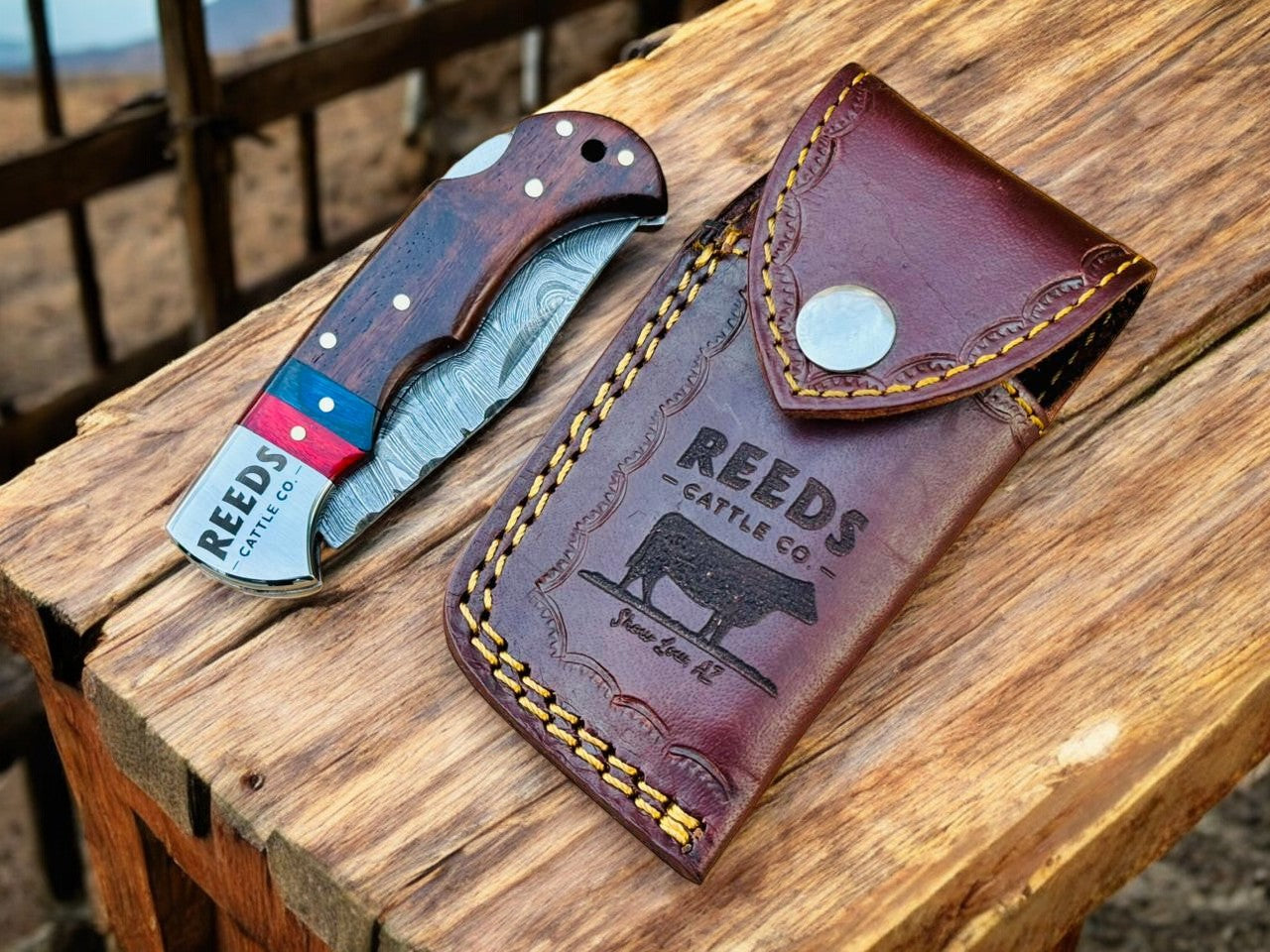 3-Inches Pocket Knife – Damascus Folding Blade with Pakka Wood Handle Damascus Knife Store