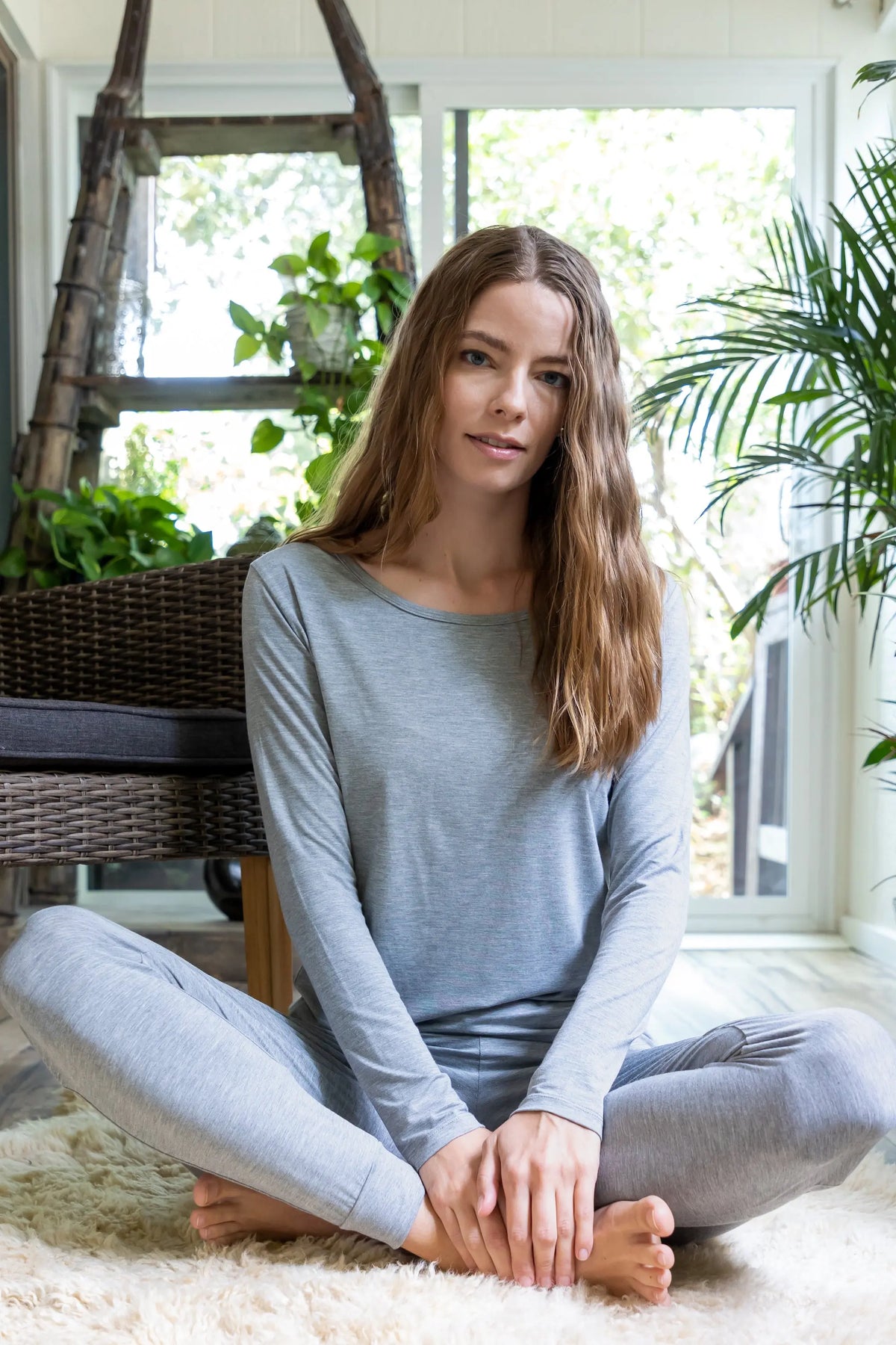 Women's Bamboo Lounge Long Sleeve T-Shirt Spun Bamboo