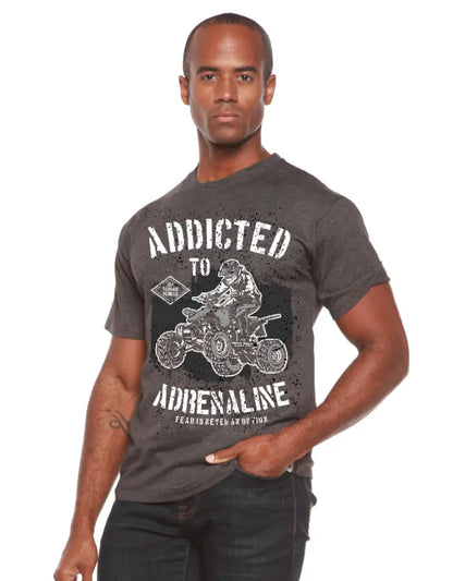 Addicted To Adrenaline Men's Bamboo Viscose/Organic Cotton Short Sleeve Graphic T-Shirt Spun Bamboo