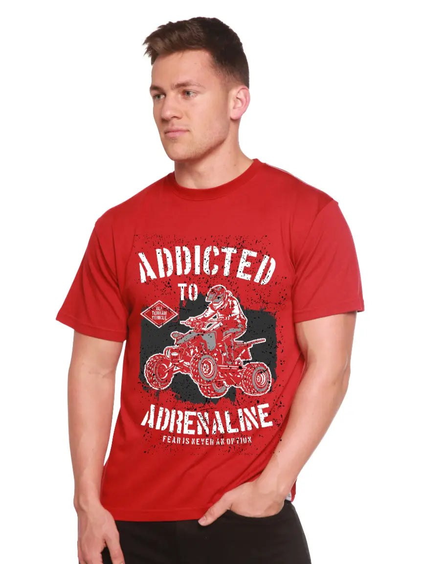 Addicted To Adrenaline Men's Bamboo Viscose/Organic Cotton Short Sleeve Graphic T-Shirt Spun Bamboo